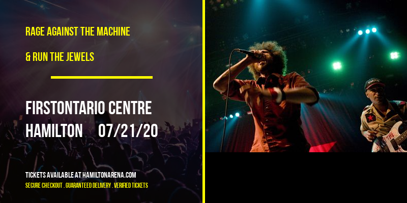 Rage Against The Machine & Run The Jewels at FirstOntario Centre tickets Rage Against The Machine & Run The Jewels at FirstOntario Centre