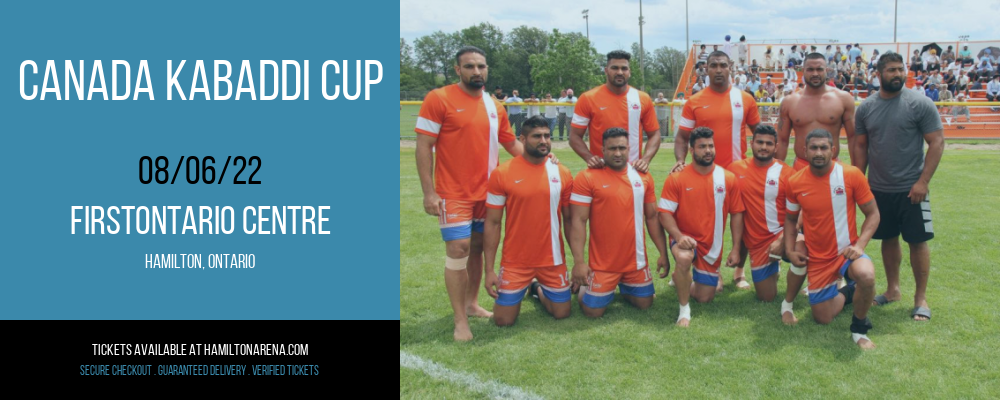 Canada Kabaddi Cup at FirstOntario Centre